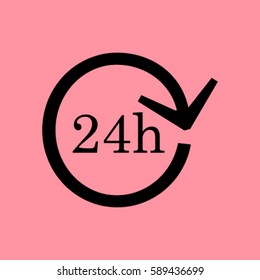 24 hours customer service, vector icon