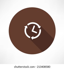 24 hours a day concept icon
