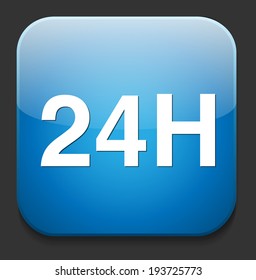 24 hours a day icon