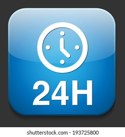 24 hours a day icon