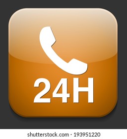 24 hours a day icon