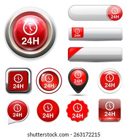 24 hours a day icon  