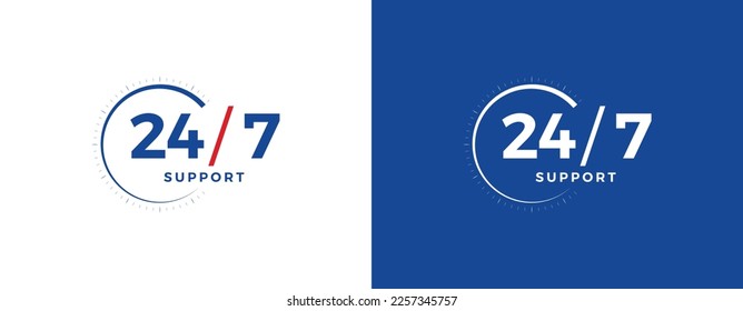 24 Hours a day service icon symbol Flat isolated vector illustration