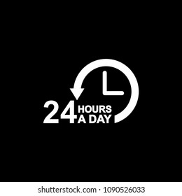 24 hours a day vector icon