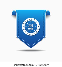 24 Hours Delivery Blue Vector Icon Design