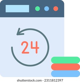 24 Horas Icono de entrega imagen vectorial. Adecuado para aplicaciones web móviles y medios de impresión.
