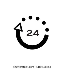 24 hours delivery vector  icon