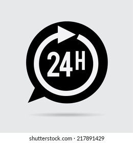 24 hours design vector illustration