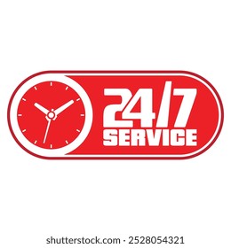 24 Hours emergency service label design
