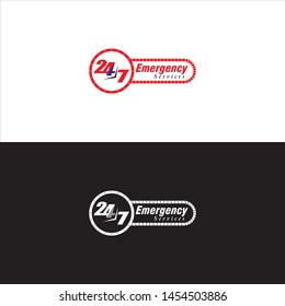 24 hours emergency servicesvector logo