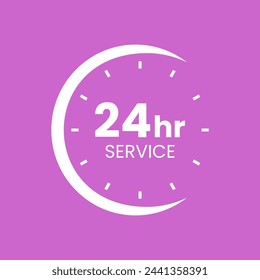 24 hours everyday open time service flat poster