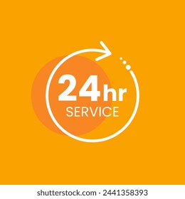 24 hours everyday open time service flat poster