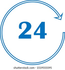 
24 hours fast delivery icon