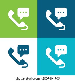 24 Hours Flat four color minimal icon set