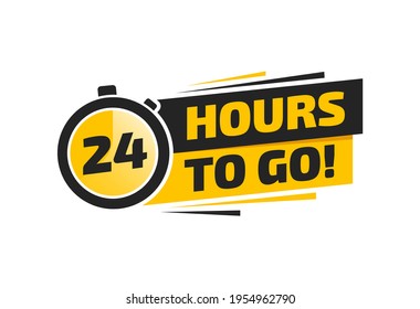 24 Hours To Go Countdown Offer Shopping Label