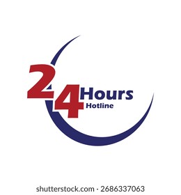 24 Horas Hotline Diseño de Logo