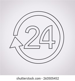 24 hours icon