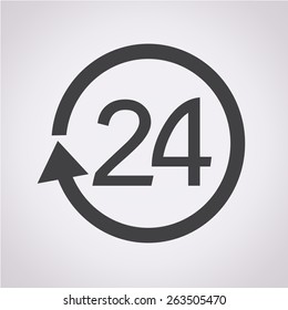 24 hours icon