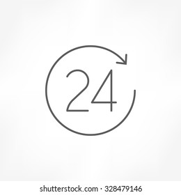 24 hours icon