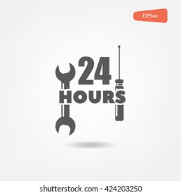 24 hours Icon