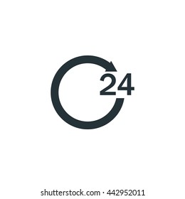 24 hours icon 