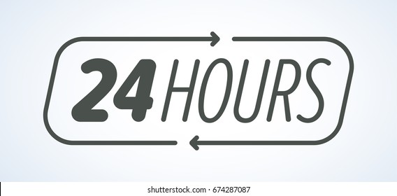 24 hours icon