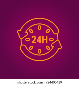 24 hours icon