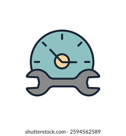 24 hours icon collection .design style with background