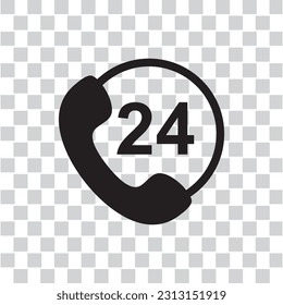 24 hours icon , costumer service icon