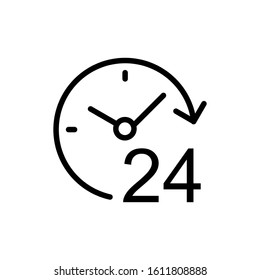 24 hours icon delivery icon vector illustration logo template for many purpose. Isolated on white background