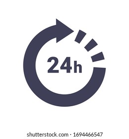 24 hours icon delivery icon vector illustration. Isolated on white background. EPS 10
