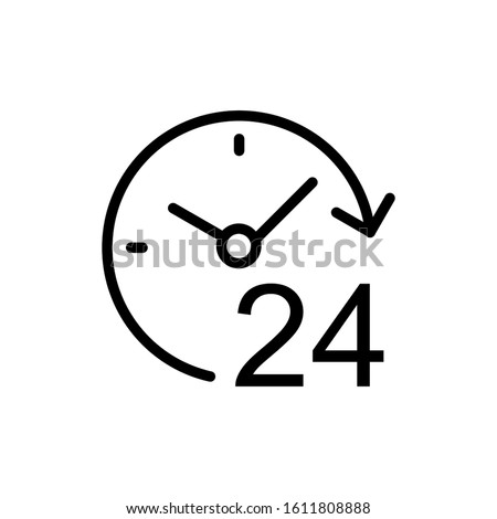 24 hours icon delivery icon vector illustration logo template for many purpose. Isolated on white background