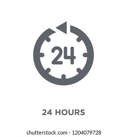 24 hours icon. 24 hours design concept from Time managemnet collection. Simple element vector illustration on white background.