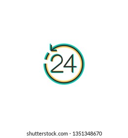 24 Hours icon design. Shopping icon vector illustration