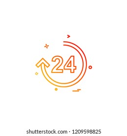 24 hours icon design vector 