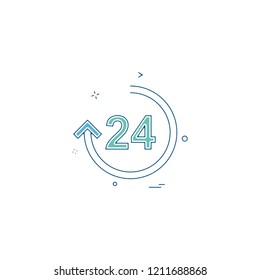 24 hours icon design vector 