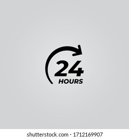 24 hours icon design vector . 24 hours open icon 