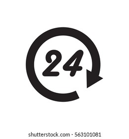 24 hours icon illustration isolated vector sign symbol