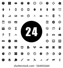 24 hours icon illustration isolated vector sign symbol