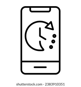 24 horas icono aislado diseño de ilustración vectorial de icono, estilo de línea. Se puede usar para iconos de sitios web, UI y aplicaciones móviles