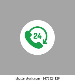 24 hours icon, 24 hours open, 24 hours service, information icon