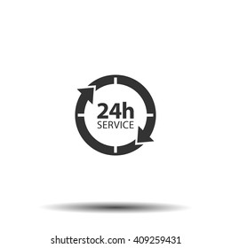 24 hours Icon Service and support around the clock