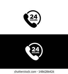 24 hours icon symbol vector