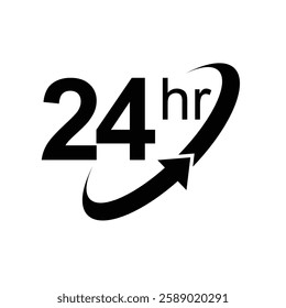 24 hours icon symbol vector design illustration