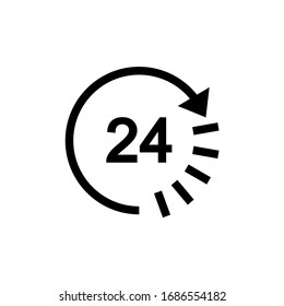 24 hours icon. Time icon vector illustration