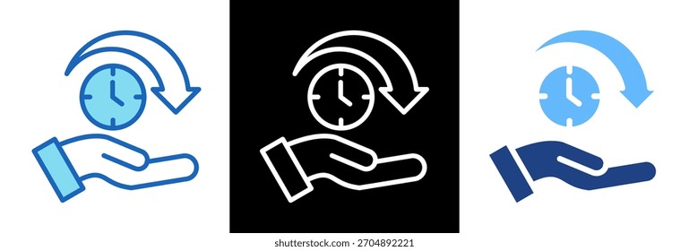 24 Hours Icon Ilustración vectorial tripplestyle