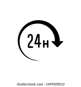 24 hours icon or twenty four hour symbol