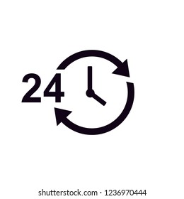 24 hours icon vector