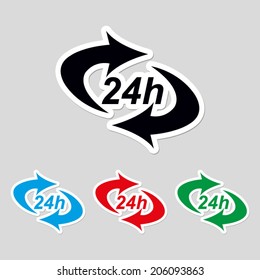 24 hours  - icon vector