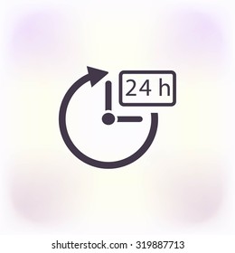 24 hours icon vector